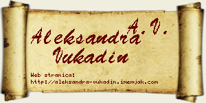 Aleksandra Vukadin vizit kartica